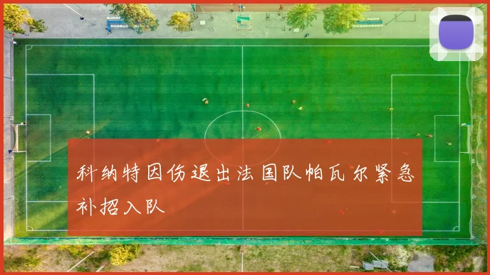 科纳特因伤退出法国队帕瓦尔紧急补招入队